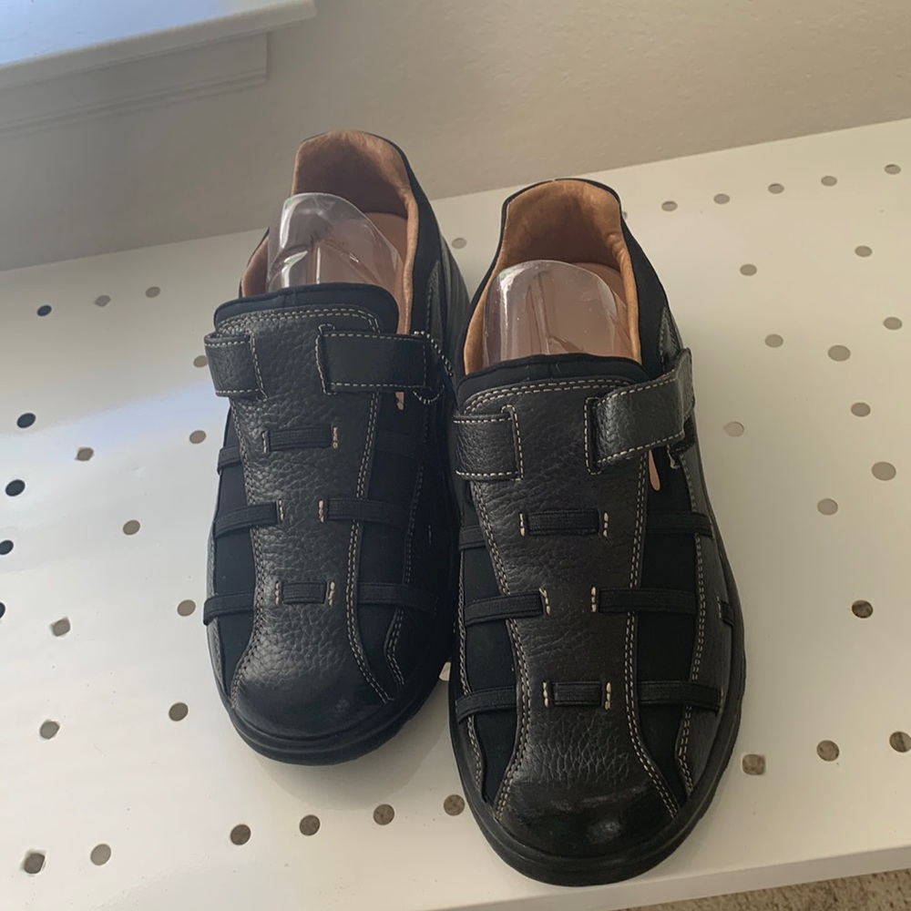Comfort shoes, combination leather and suede